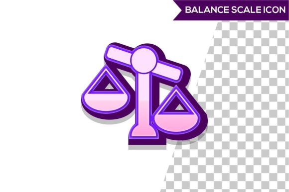 3D Balance Scale Icon Design for Modern Graphics and Icons