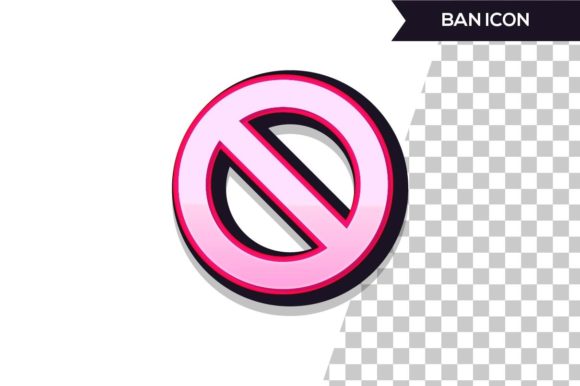 3D Ban or Stop Icon Design for Modern Graphics and Icons