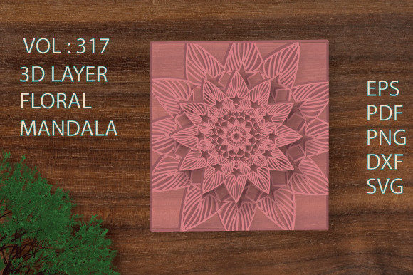 3D Exclusive Mother s Day Layer Mandala Graphics for Crafts