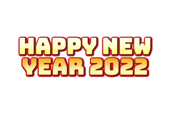 3D Happy New Year 2022 Design Graphic for Modern Graphics