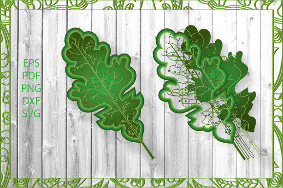 3D Mom's White Oak Leaf Multilayer Art2 Graphics and Illustrations Review