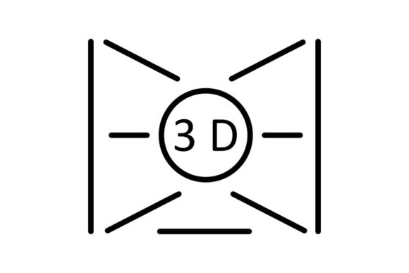 3D Scanner Line ICon Design for Graphics and Icons