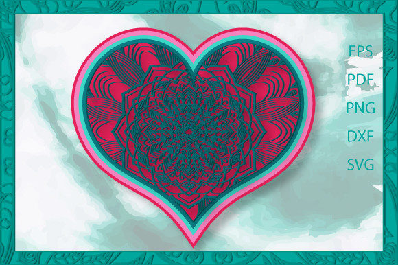 3d Unique Heart Layer SVG for Graphics & Crafts