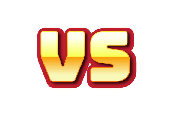 3D Versus, Vs Text Design Vector Graphic Review