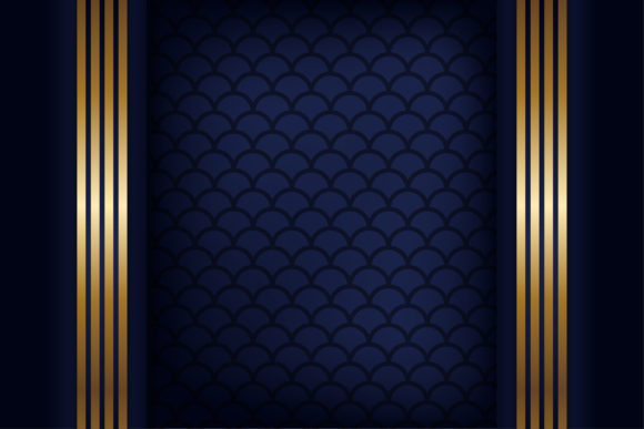 Blue Gold Luxury Geometric Background for Graphics
