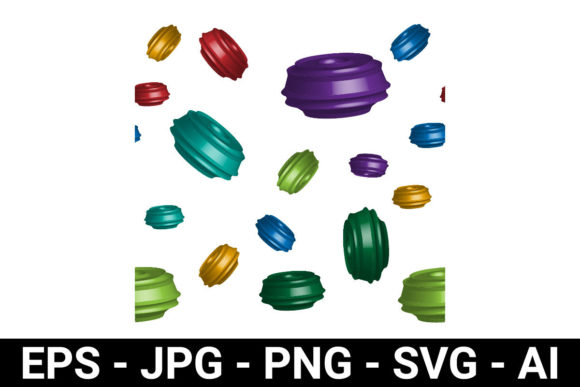 Cute Abstract 3d Shape Seamless Pattern for Graphics & Patterns