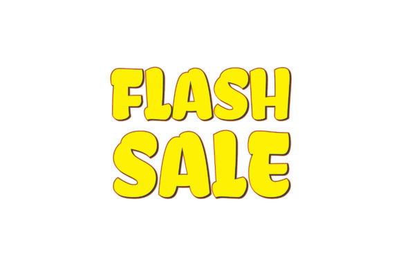 Flash Sale Offer Text with 3d Effect for Graphics and Graphic Templates