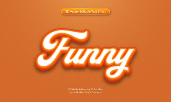 Funny 3d Editable Text Effect Design for Graphics and Graphic Templates