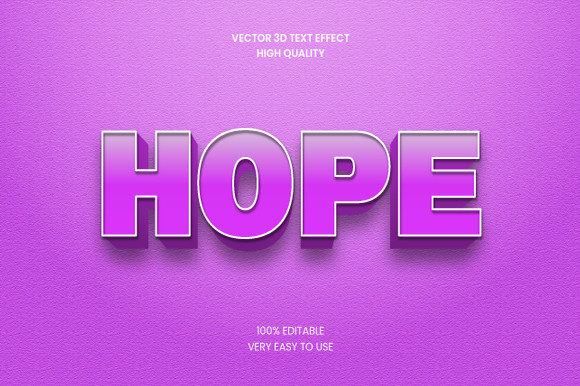 Hope 3d Text Style Effect Graphic for Graphics and Layer Styles