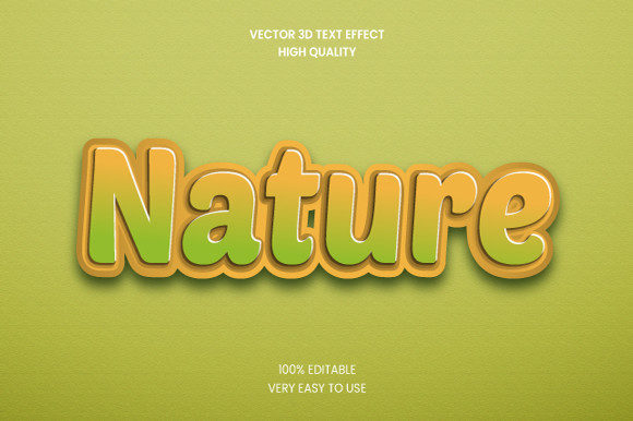 Nature 3d Text Effect Mockup Graphic for Graphics and Layer Styles