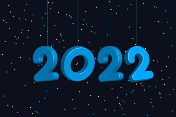 New Year 2022 Text Clip Art for Graphics and Graphic Templates