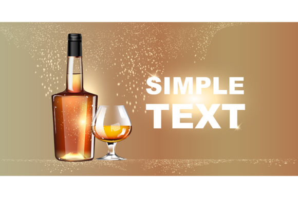 Premium Whiskey Realistic Vector Product for Graphics and Crafts