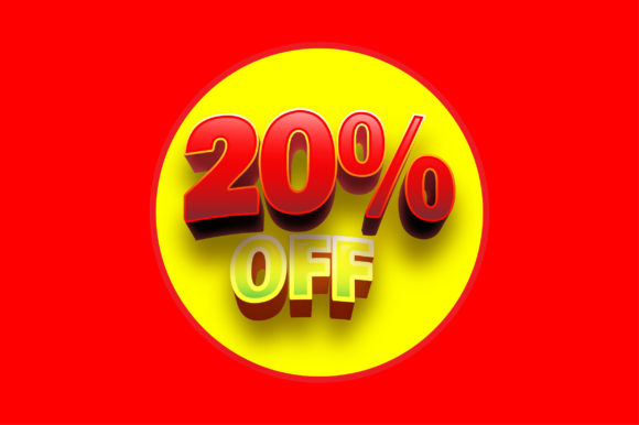 Promotion, Offer, 20 off Discount Graphics for Brand Templates