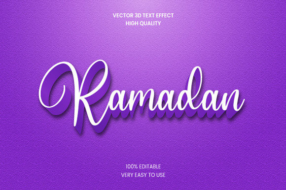 Ramadan 3D Text Effect Graphic for Graphics and Layer Styles