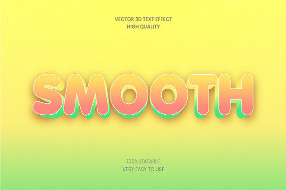 Smooth 3d Text Effect Mockup Graphic for Branding