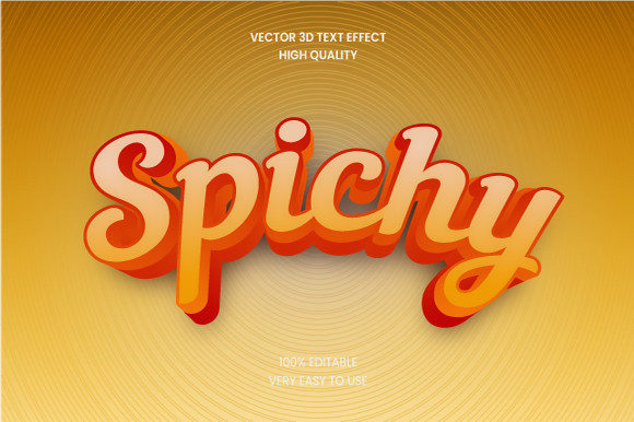 Spichy 3d Text Effect Mockup Graphic for Graphics and Layer Styles