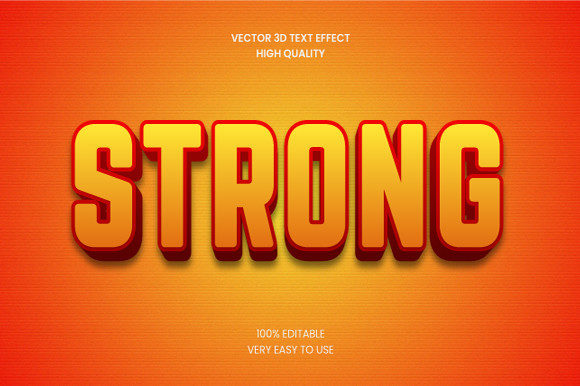 Strong 3d Text Effect Mockup Graphic for Graphics and Layer Styles