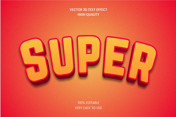 Super 3d Text Effect Mockup Graphic for Graphics and Layer Styles