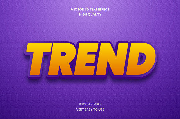 Trend 3d Text Effect Mockup Graphic for Graphics & Layer Styles