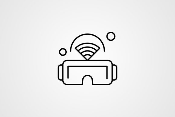 Vector 3d Glasses Line Icon Design for Graphics & Icons