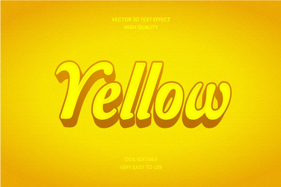 Yellow 3d Text Effect Mockup Graphic for Layer Styles